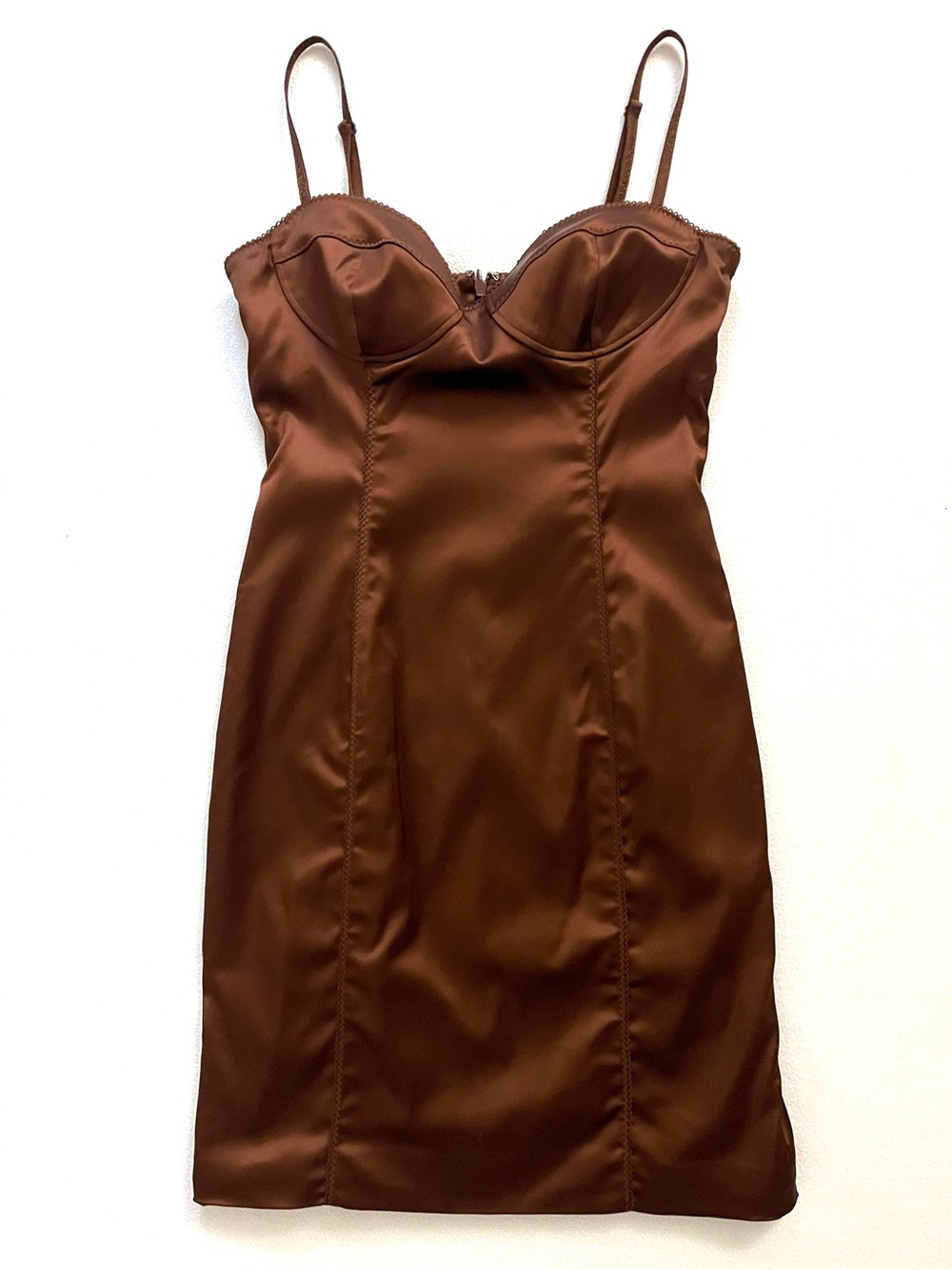 Aritzia Wilfred Cocoa Brown Mirror Dress - Size 8